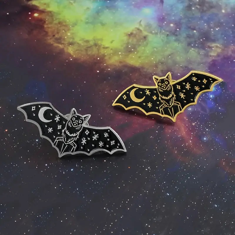 Star & Moon Bat Pin