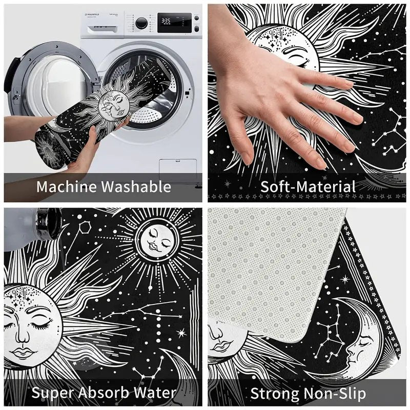 Witchy Sun & Moon Indoor Mat