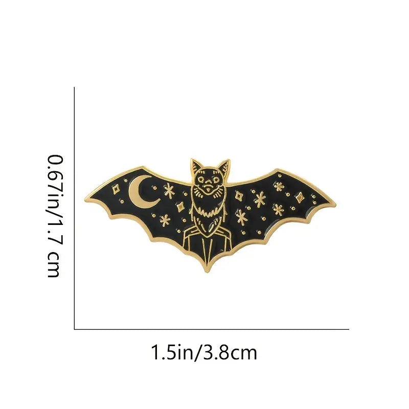Star & Moon Bat Pin