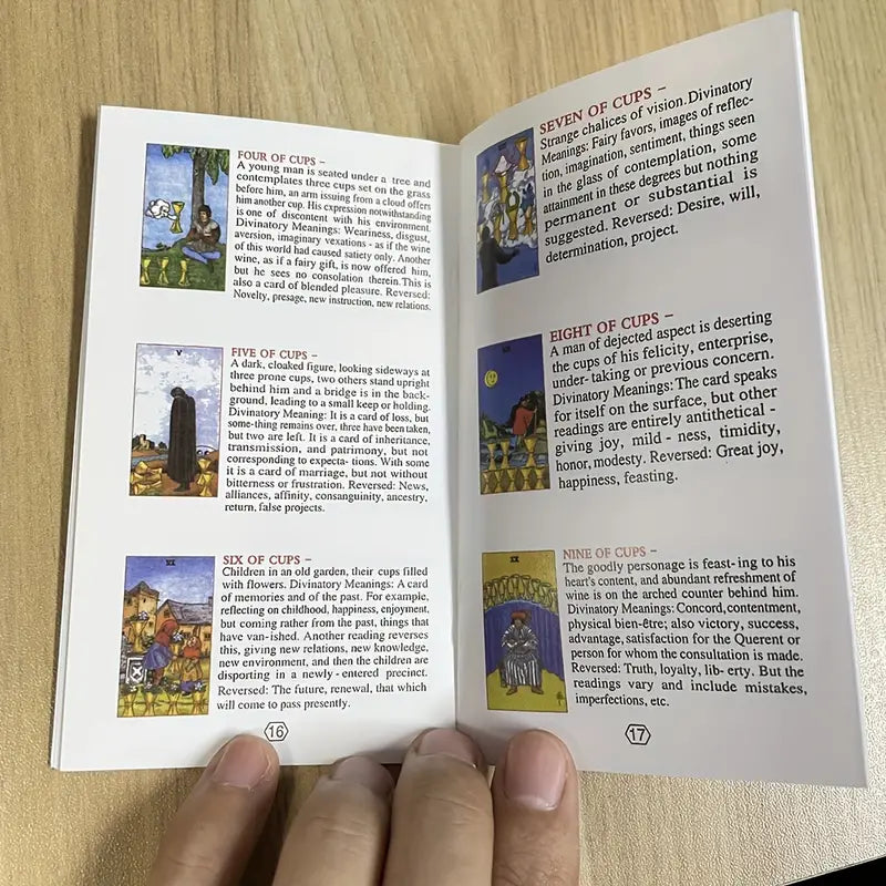 Golden Foil A.E. Waite Tarot Deck In Spanish And English