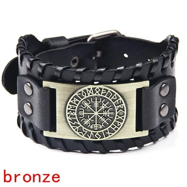 Stitched Viking Vegvisir Bracelet
