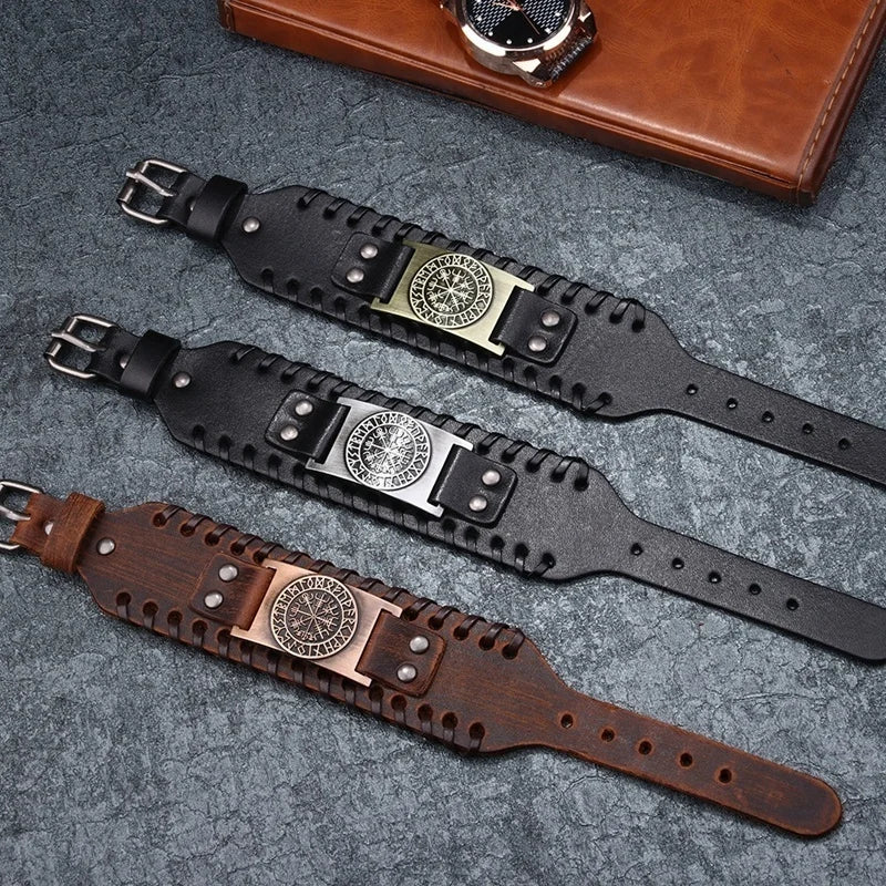 Stitched Viking Vegvisir Bracelet