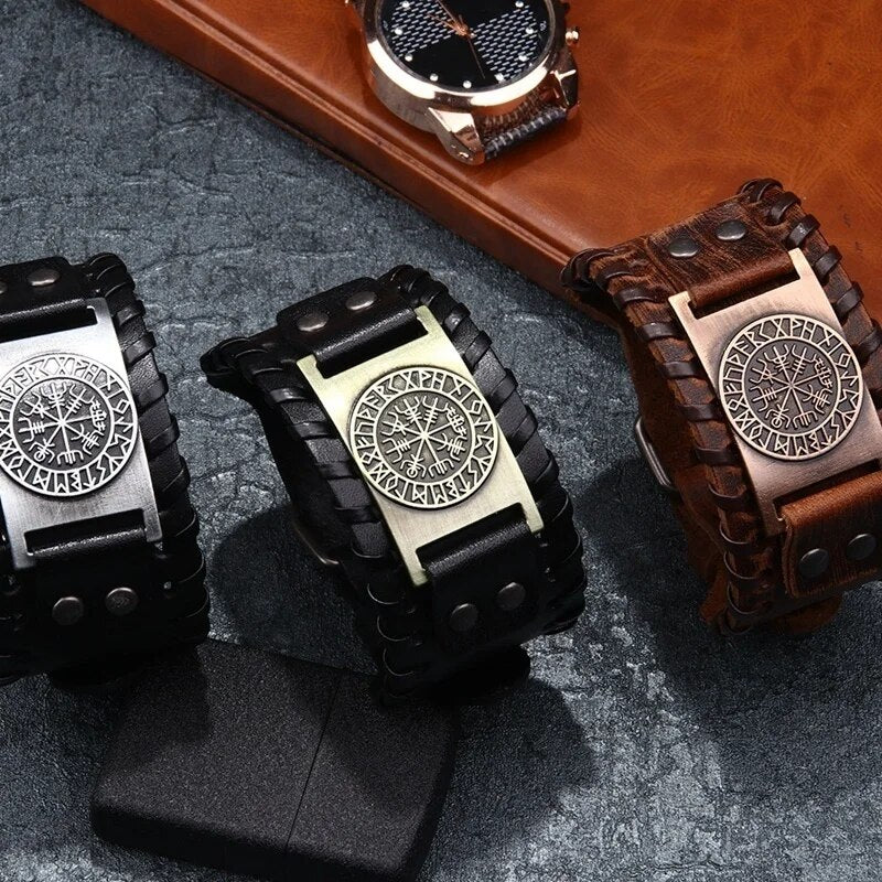 Stitched Viking Vegvisir Bracelet
