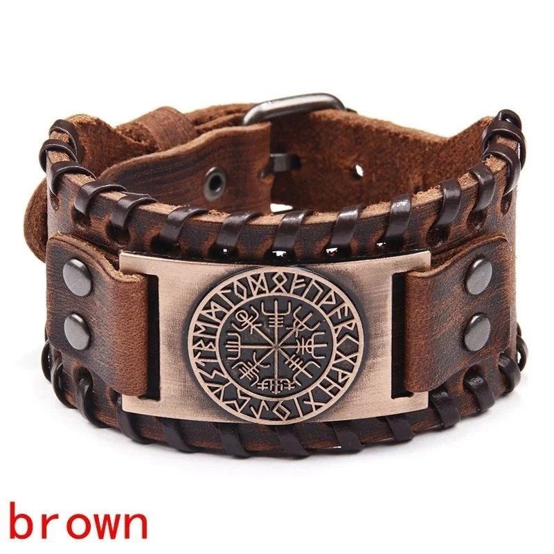 Stitched Viking Vegvisir Bracelet