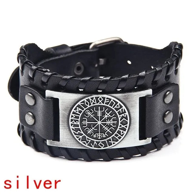 Stitched Viking Vegvisir Bracelet