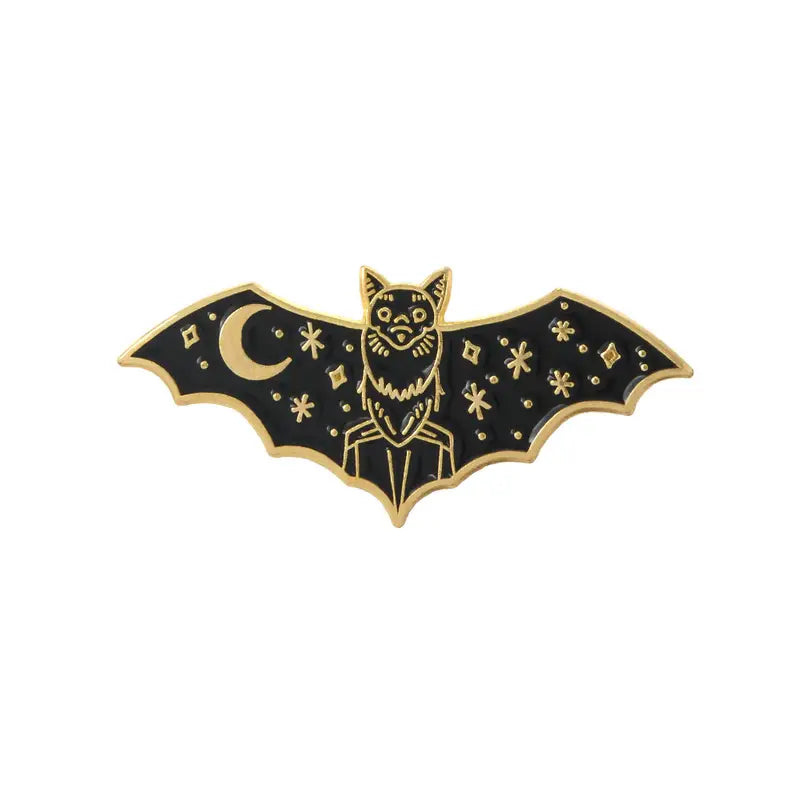 Star & Moon Bat Pin