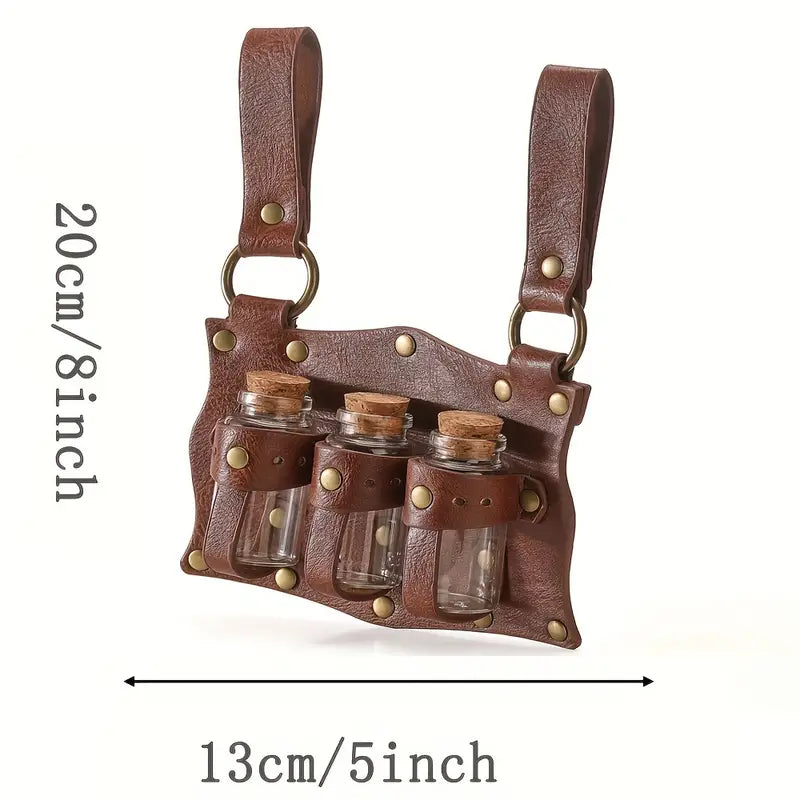 3-Pocket Potion Bottle Belt Pouch