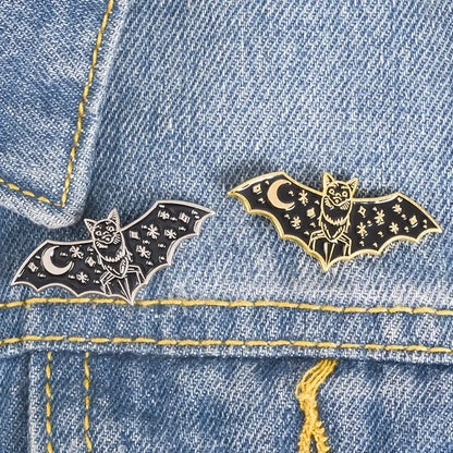 Star & Moon Bat Pin