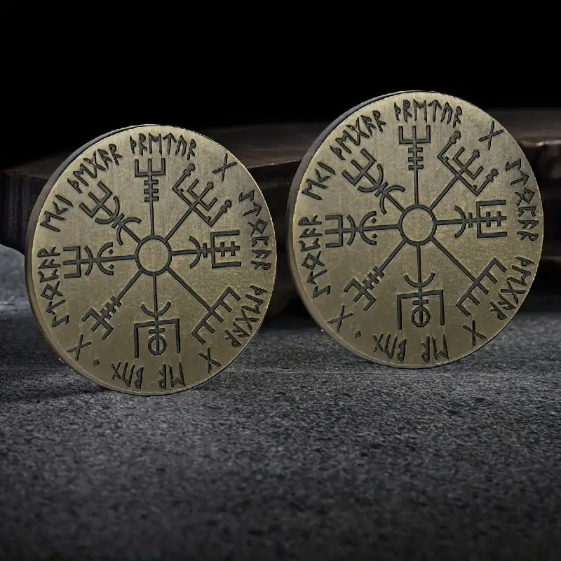 Viking Compass Vegvisir Coin