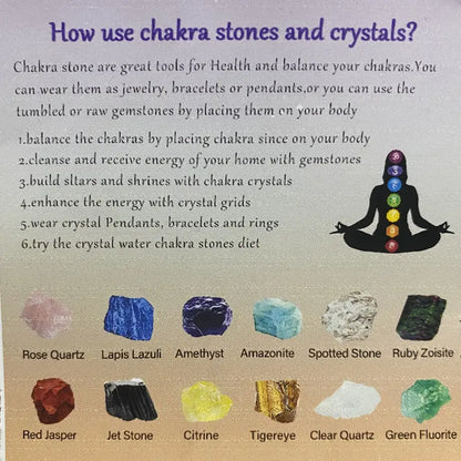 12 Piece Healing Crystal Stones
