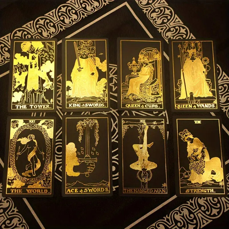 Black & Golden Foil A.E. Waite Tarot Deck